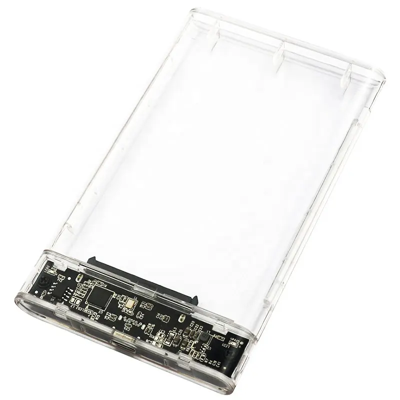 Slim Hard Drive USB 3.0 SATA External 2.5 Inch HDD SSD Enclosure Box Transparent Case For 2.5 SATA Hdd Casing