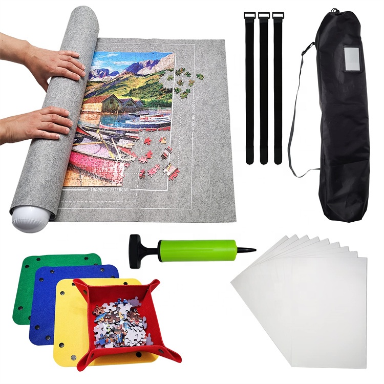 High quality eva play puzzle Mat Roll Ups sore and Transport Puzzles to 1500 Pieces