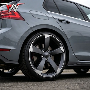 Cerchi da 20 Pollici 5x112 Grigio Canna di Fucile con Finitura Diamantata a Cinque Razze per Auto Passeggeri Audi Q5 Q7 Q8 A8 A6 A5 A4 RS3 RS Volkswagen Golf - Product Image 2