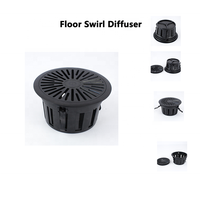 Diffuseurs d'air circulaires en plastique noir pour ventilation, diffuseurs d'air circulaires pour sol, grille de ventilation pour sol
