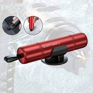 Martillo de Seguridad para Auto, Rompe Cristales, Cortador de Cinturón de Seguridad, Herramienta de Escape, Duradero, Elegante, Negro, Portátil - Product Image 1