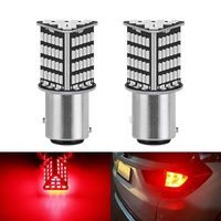 Ampoule LED 12V pour voiture, type 1157 BAY15D P21 3014 90SMD, clignotant LED bleu rouge pour moto, VTT