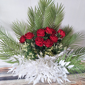 Flores artificiales Queyiyi, hojas de árbol de hierro de 30 cm a 100 cm, follaje de goma suave para decoración de bodas y hogar. - Product Image 2