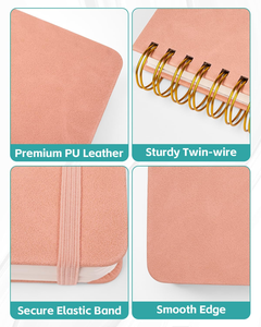 8.5x11 quaderno a spirale 150 <span class=keywords><strong>fogli</strong></span>/300 pagine <span class=keywords><strong>A4</strong></span> grande cartonato foderato Journal per la copertina in pelle da lavoro carta spessa per la scrittura - Product Image 3