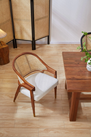 Chaise en bois massif avec coussin moelleux, nouvelle arrivée JP, pour la maison, l'hôtel, la cuisine, la salle à manger, le restaurant