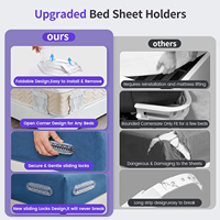 4 pièces de fixations de draps multifonctionnelles, bandes de verrouillage robustes, antidérapantes, à forte adhérence, universelles pour les coins de matelas de lit