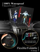 Jeu de cartes WJPC Epic Warrior et Magic Warrior, jeu de cartes personnalisé, matériau imperméable, PVC élastique, cartes à jouer en plastique