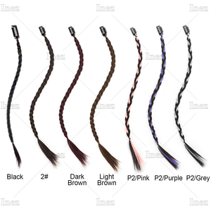 <span class=keywords><strong>Extensiones</strong></span> de Cabello Trenzadas de 18 Pulgadas con Clip para Mujer, Postizos de Cabello Sintético para Uso Diario y Peinados de Fiesta - Product Image 4