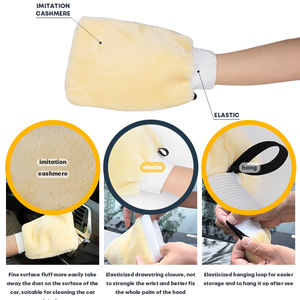 Moufles de lavage de voiture en laine synthétique de qualité supérieure Gant Microfibre Matériel Usine Production En Gros - Product Image 4
