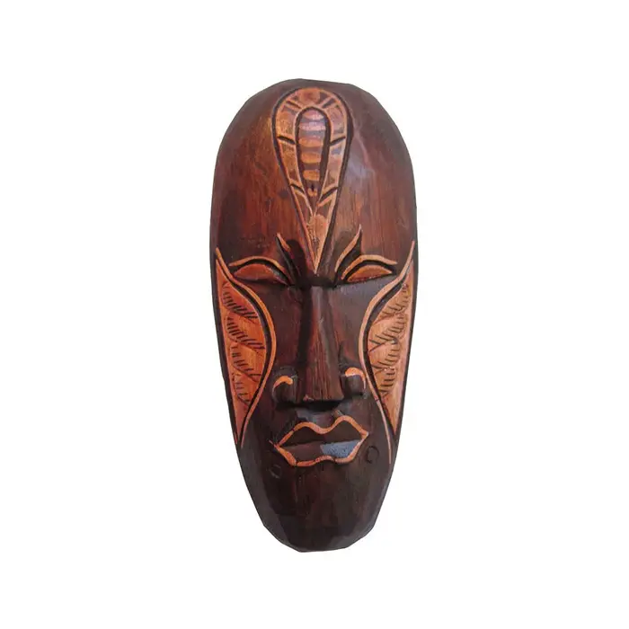 The Challenger of Self African Tribal-Máscara de poliresina artesanal en Bali, tamaño personalizado