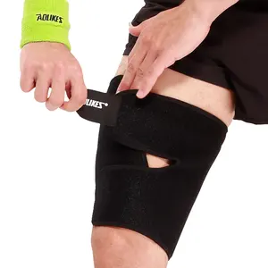 Aolkes氯丁橡胶压缩包裹大腿支撑可调节大腿上腿压缩套筒，用于四头和腿筋支撑