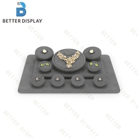 Ensemble de présentoirs à bijoux de luxe haut de gamme avec logo personnalisé pour bagues, boucles d'oreilles, bracelets et colliers