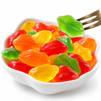Fabricant en gros de bonbons gélifiés fantaisie en forme de lèvres, acidulés et sucrés, aux fruits, pour enfants, personnalisés, halal, en vrac