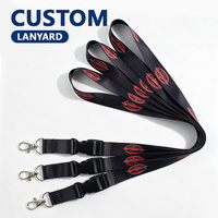 Lanyard pas cher Porte-clé Collier Polyester Sangle Imprimé pour Sublimation Lanyards Personnalisés Avec Logo Personnalisé