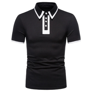 Polo en blanco de punto sostenible para hombre, uniforme con estampado completo de logotipo personalizado para ropa de golf, Polo para hombre - Product Image 2