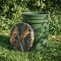 Couverture de seau rotative en mousse plastique pour abris de chasse, de tir et de pêche, et matériau de camouflage, fabriquée en Chine