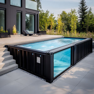 ภาชนะบรรจุ20FT พร้อมเครื่องมือและอุปกรณ์เสริมทำจากไฟเบอร์กลาสไฟเบอร์กลาสทำจากอะคริลิคสำหรับสระว่ายน้ำกลางแจ้งขนาดใหญ่ออกแบบได้ตามต้องการ - Product Image 6