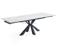 Table à manger extensible au design minimaliste moderne pour la maison, le bureau, l'hôtel, l'appartement, utilisation polyvalente dans le salon