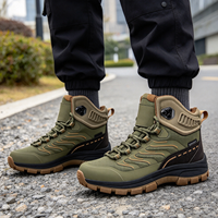 Chaussures de randonnée hautes de qualité supérieure, résistantes à l'usure, en cuir durable, antidérapantes, pour l'extérieur