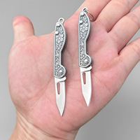 Mini couteau pliant de survie en plein air, couteau portable en acier inoxydable, porte-clés, couteau de poche, randonnée, camping, outil de plein air