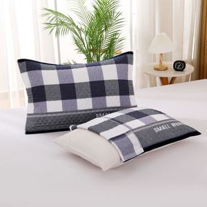 2er Pack Home Use Drei schicht iger Kissen bezug aus gemischter Gaze und Schal mit festem Muster, gewebte, atmungsaktive Verschlüsse lung, anpassbare Größe - Product Image 6