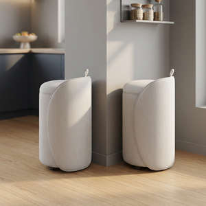 Taburete Otomano Moderno de Tela con Funda Extraíble, Muebles Minimalistas para Sala de Estar, Decoración del Hogar - Product Image 2