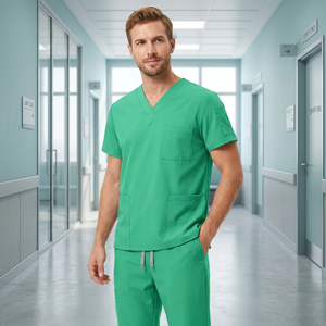 Unisex cotton medical scrubs Hospital workwear uniform Unisex medical scrub suit Cotton nurse uniform <b>Doctor</b> scrub - Product Image 4