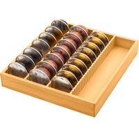 Tiroir de rangement pour dosettes de café en bambou pour cuisine, maison, bureau, station à café