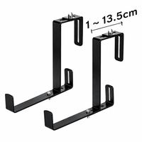 Crochets suspendus pour pots en métal Rail Balcon Extérieur Clôtures de pont Seuils de fenêtre Supports de boîte de jardinière réglables