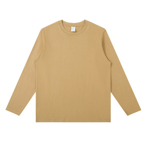 Ropa Interior Exterior de manga larga para hombre/mujer a juego de colores avanzados, Camisa de algodón de otoño 100% de punto, patrón sólido suave sin costuras - Product Image 5