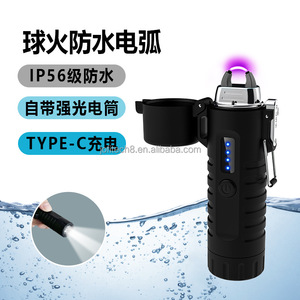 Encendedor Eléctrico de Arco de Plasma con Linterna, Recargable, Impermeable, para Camping al Aire Libre, Diseño de Camuflaje - Product Image 2