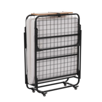 Vente flash : lit pliant avec matelas à ressorts de 13 cm, lits d'hôtel, lit pliant