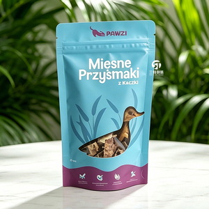 Small Batch Printed Pet <b>Snack</b> Packaging <b>Bags</b> Aluminized Stand Up Zipper Pouches Moisture Proof 100g 250g 500g - Product Image 5