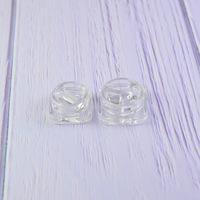 Bocaux en verre cosmétiques carrés de 5 ml et 9 ml, résistants aux enfants, imprimés sérigraphiés, pour bonbons et chocolats, design cube transparent, à deux compartiments