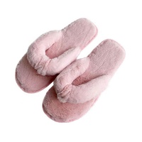 Tongs douillettes en fourrure pour femme, pantoufles d'hiver moelleuses en peluche avec doublure polaire, semelle souple, chaussons d'intérieur chauds