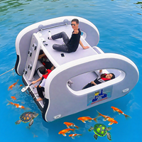 Yacht flottant extérieur à alimentation électrique Bateau gonflable PVC Maison Bateau Catamaran