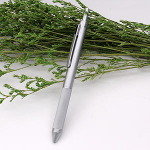 Stylo à bille 4 en 1 en métal de luxe léger avec logo personnalisé d'usine, largeur d'écriture de 0,7 mm, stylo cadeau d'affaires de haute qualité pour hôtel, encre bleue - Product Image 5