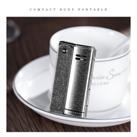 Briquet torche à flamme unique amélioré, logo personnalisé, briquet à cigare gonflable, flamme jet, briquet gonflable