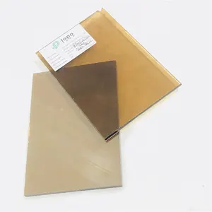 4mm 5mm 6mm 8mm 10mm 12mm Euro Bronze Light Brown Coated Tempered Semi Reflective Glass R-GT