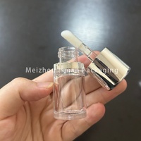 ISMAN Tubes de brillant à lèvres ronds et volumineux de 10 ml et 12 ml, transparents, vides, avec applicateur à grande brosse, coloris noir, blanc, rose, personnalisables avec logo