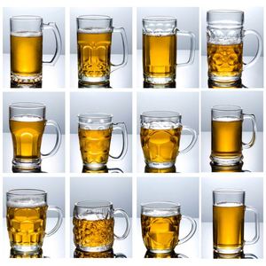 <b>Large</b> Thickened Glass Beer Mug with Handle Uncovered Tea House KTV Bar <b>Gift</b> <b>Box</b> Customizable Logo Printing - Product Image 2