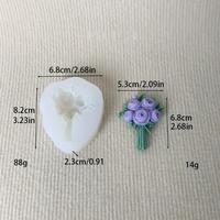 Cetakan Artisan botani-elegan Phalaenopsis Frangipani dan Ranunculus tempat lilin cetakan untuk DIY kerajinan bunga cetakan silikon