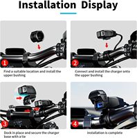 Adaptateur de chargeur rapide étanche personnalisé 36W Type C chargeur USB éclairé par LED pour téléphones mobiles tablettes pour moto d'occasion
