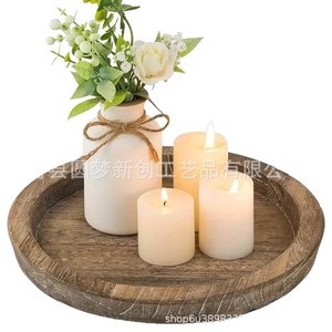 Cross-border wooden scented candle <b>tray</b>, home dining table plant <b>storage</b> <b>tray</b>, decorative heat-resistant wooden <b>tray</b> - Product Image 4