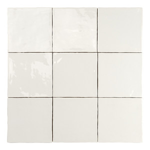 Piastrelle Creta-13 Bone 13x13 cm Lucide con Bordi Irregolari per Pareti e Pavimenti - Product Image 1