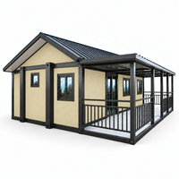 Cabine modulaire en conteneur avec véranda pour ADU, studio de jardin, logement annexe et projet résidentiel privé