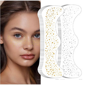 Adesivi dorati con lentiggini e <span class=keywords><strong>tatuaggi</strong></span> temporanei personalizzati con Design metallico lavabile Non tossico adesivi per <span class=keywords><strong>tatuaggi</strong></span> - Product Image 1