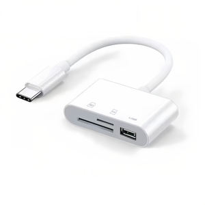 Adattatore 3 in 1 da Tipo C a <span class=keywords><strong>USB</strong></span> con Lettore di Schede TF <span class=keywords><strong>SD</strong></span> <span class=keywords><strong>Convertitore</strong></span> OTG <span class=keywords><strong>USB</strong></span> C per MacBook Laptop Samsung Xiaomi Adattatori Android - Product Image 1