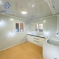 Maison conteneur préfabriquée extensible complète de 40 pieds ou 20 pieds, 1, 2, 3, 4 ou 5 chambres, maison mobile pliable, unité d'habitation complémentaire