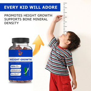 Wholesale Custom Height Growth Gummies with Calcium & Magnesium & Zinc Multivitamin and Minerals Supplement Promote - Product Image 4